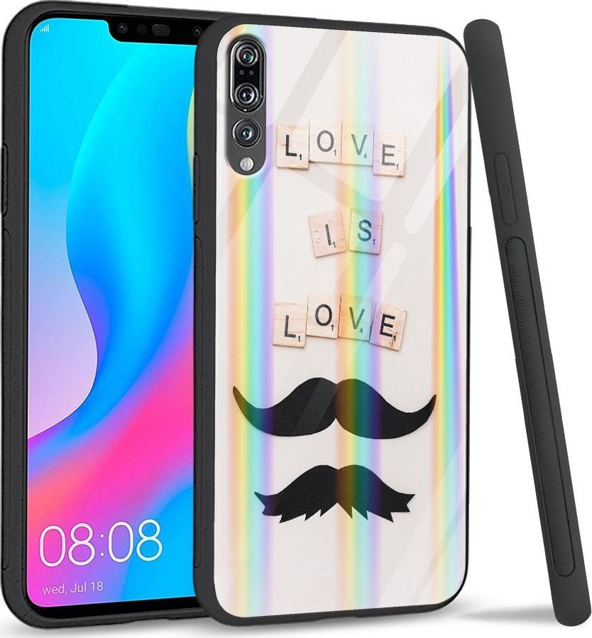 Mojworld Etui na Huawei P20 Pro - Rainbow Series - Love is love 1