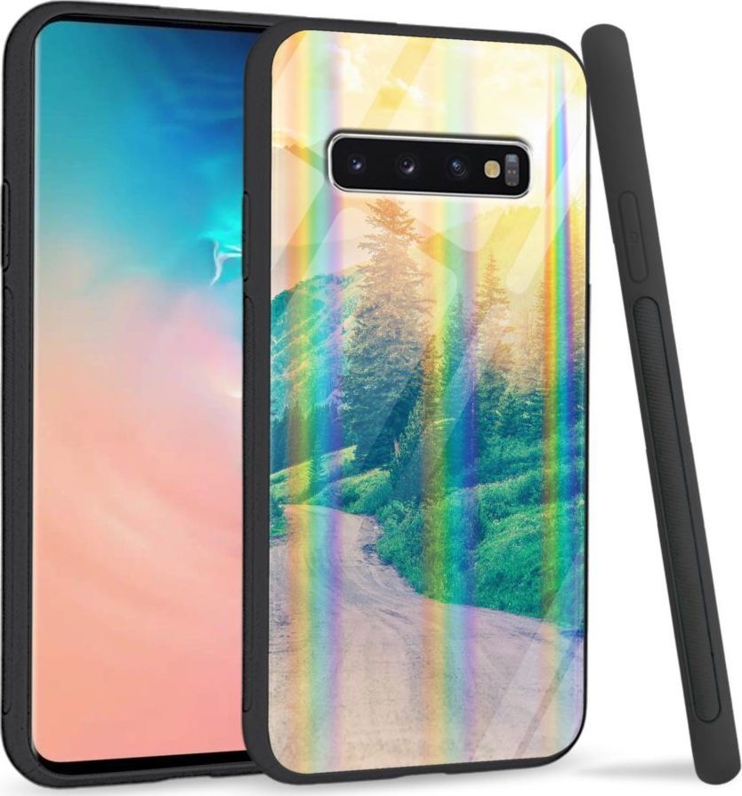 Mojworld Etui na Samsung S10 Plus - Rainbow Series - Village roads 1
