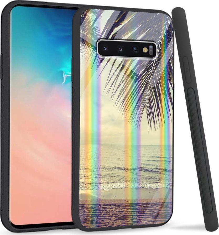 Mojworld Etui na Samsung S10 Plus - Rainbow Series - Beach side 1