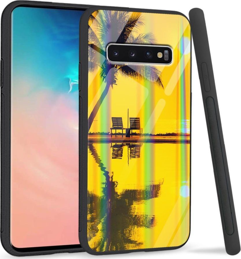 Mojworld Etui na Samsung S10 Plus - Rainbow Series - Yellow sunset 1