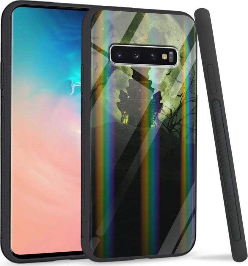 Mojworld Etui na Samsung S10 Plus - Rainbow Series - Spooky castle 1