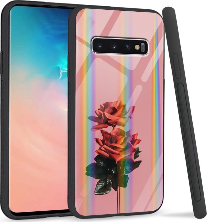 Mojworld Etui na Samsung S10 Plus - Rainbow Series - Rose love 1