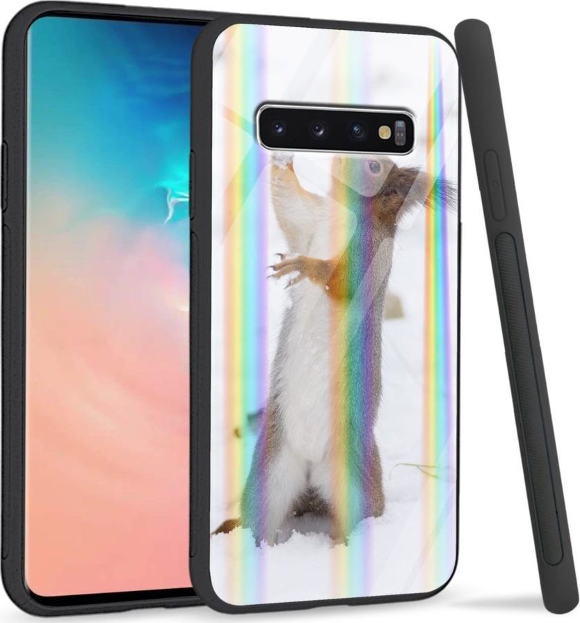 Mojworld Etui na Samsung S10 Plus - Rainbow Series - Snow squirrel 1