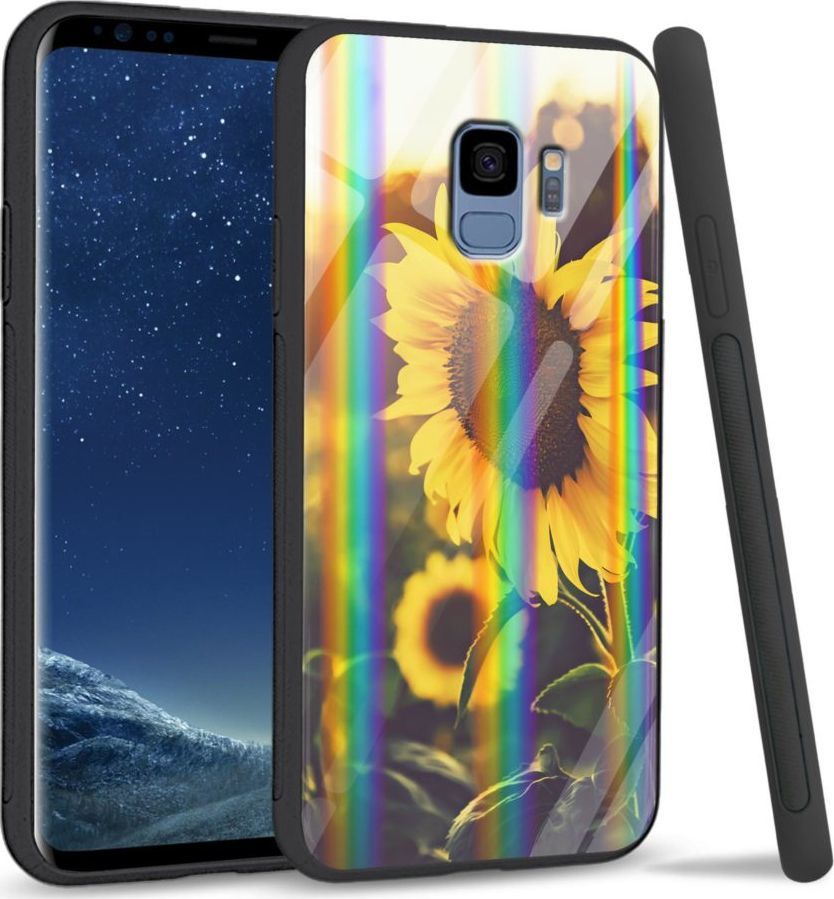 Mojworld Etui na Samsung S9 - Rainbow Series - Sunflower field 1