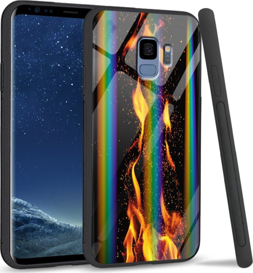 Mojworld Etui na Samsung S9 - Rainbow Series - Crackling Fire 1