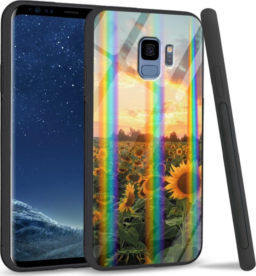Mojworld Etui na Samsung S9 - Rainbow Series - Sunflower Garden 1