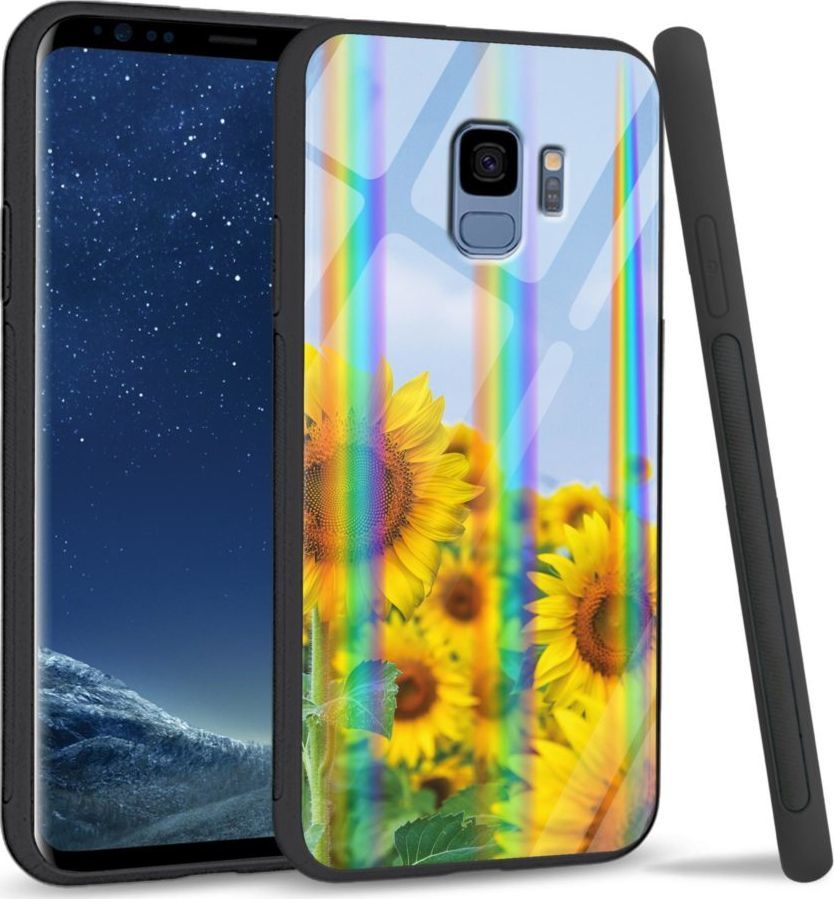 Mojworld Etui na Samsung S9 - Rainbow Series - Sunflowers 1