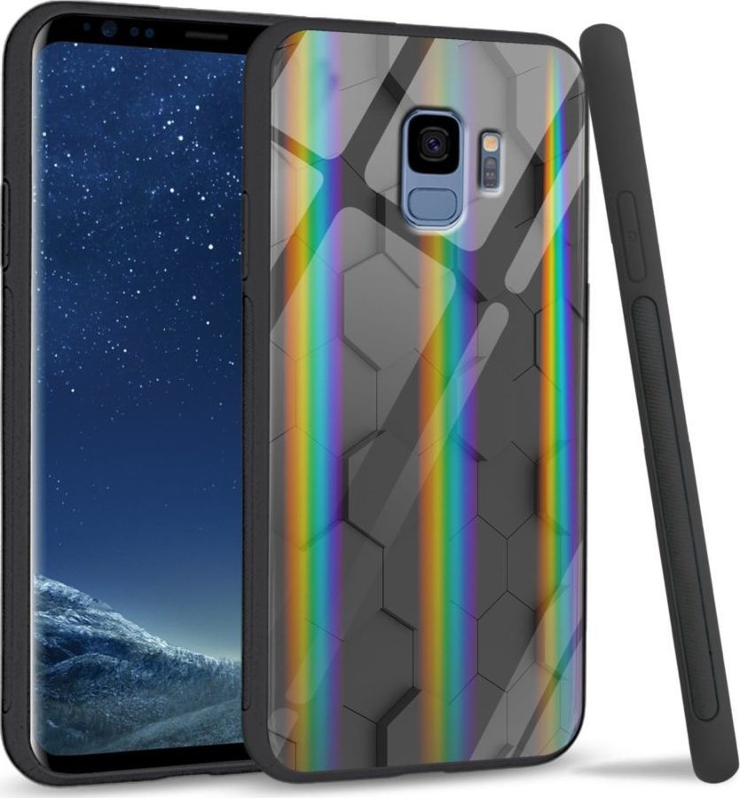 Mojworld Etui na Samsung S9 - Rainbow Series - Honeycomb Pattern 1