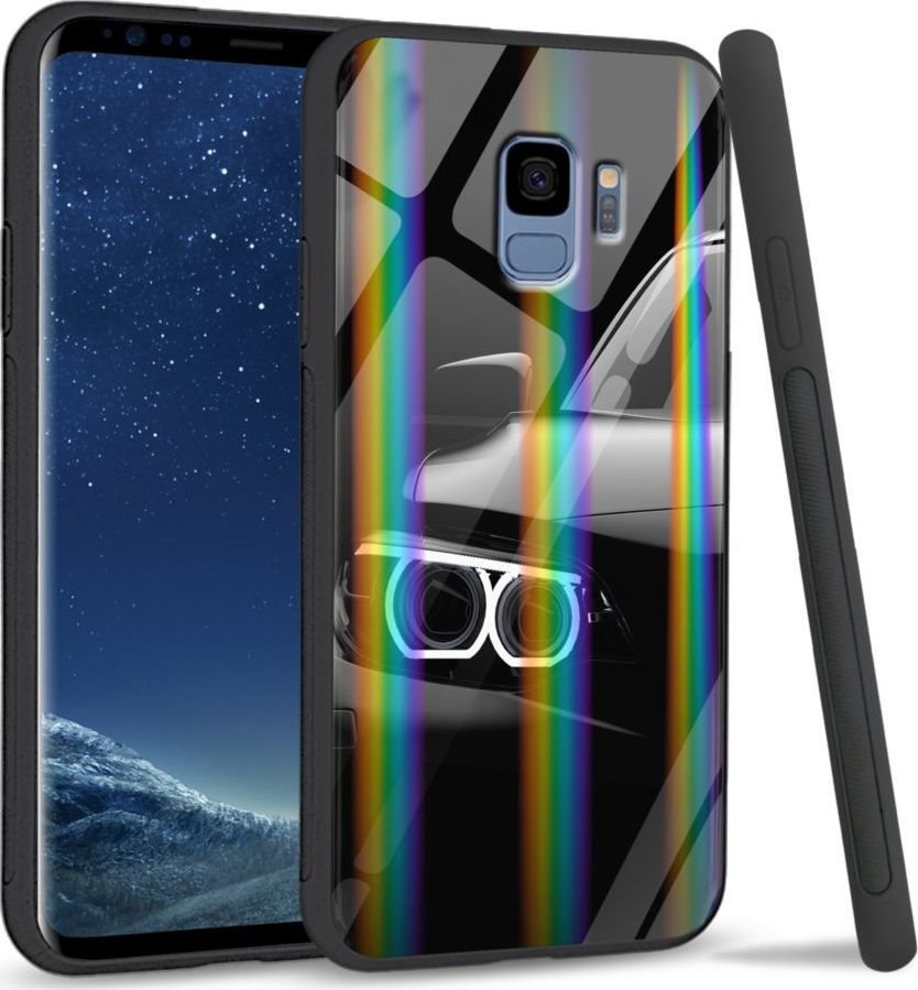 Mojworld Etui na Samsung S9 - Rainbow Series - Car Headlights 1