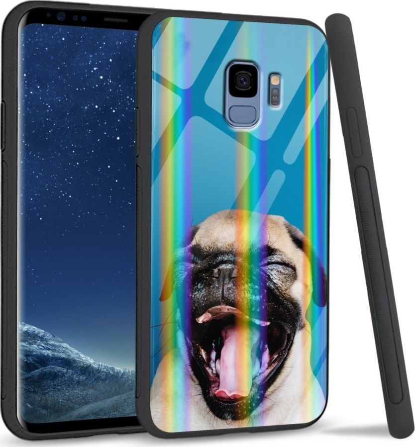 Mojworld Etui na Samsung S9 - Rainbow Series - Pug 1