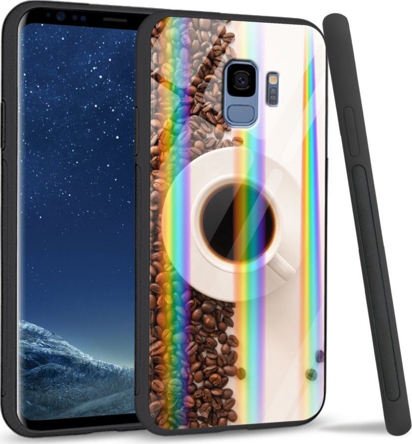 Mojworld Etui na Samsung S9 - Rainbow Series - Coffee Cup 1