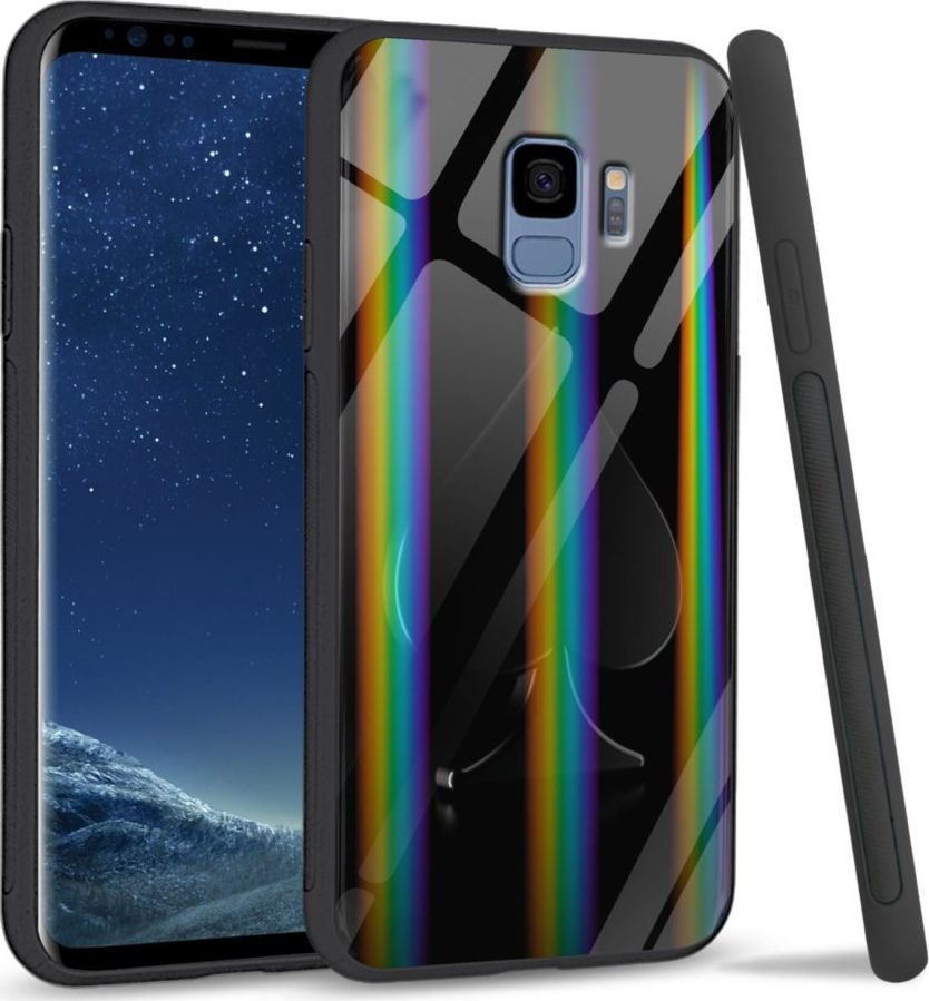 Mojworld Etui na Samsung S9 - Rainbow Series - Black spade 1