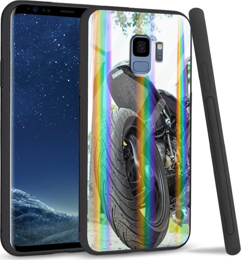 Mojworld Etui na Samsung S9 - Rainbow Series - Bike Tyre 1