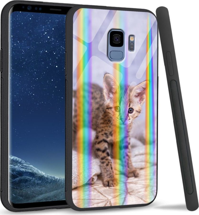 Mojworld Etui na Samsung S9 - Rainbow Series - Baby kitty 1