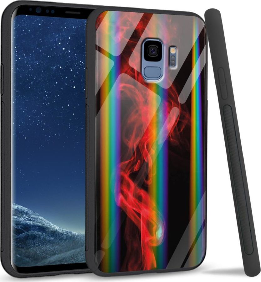 Mojworld Etui na Samsung S9 - Rainbow Series - Red smoke 1