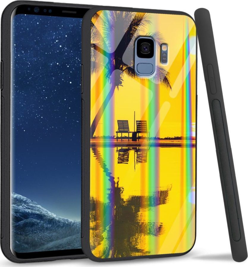Mojworld Etui na Samsung S9 - Rainbow Series - Yellow sunset 1
