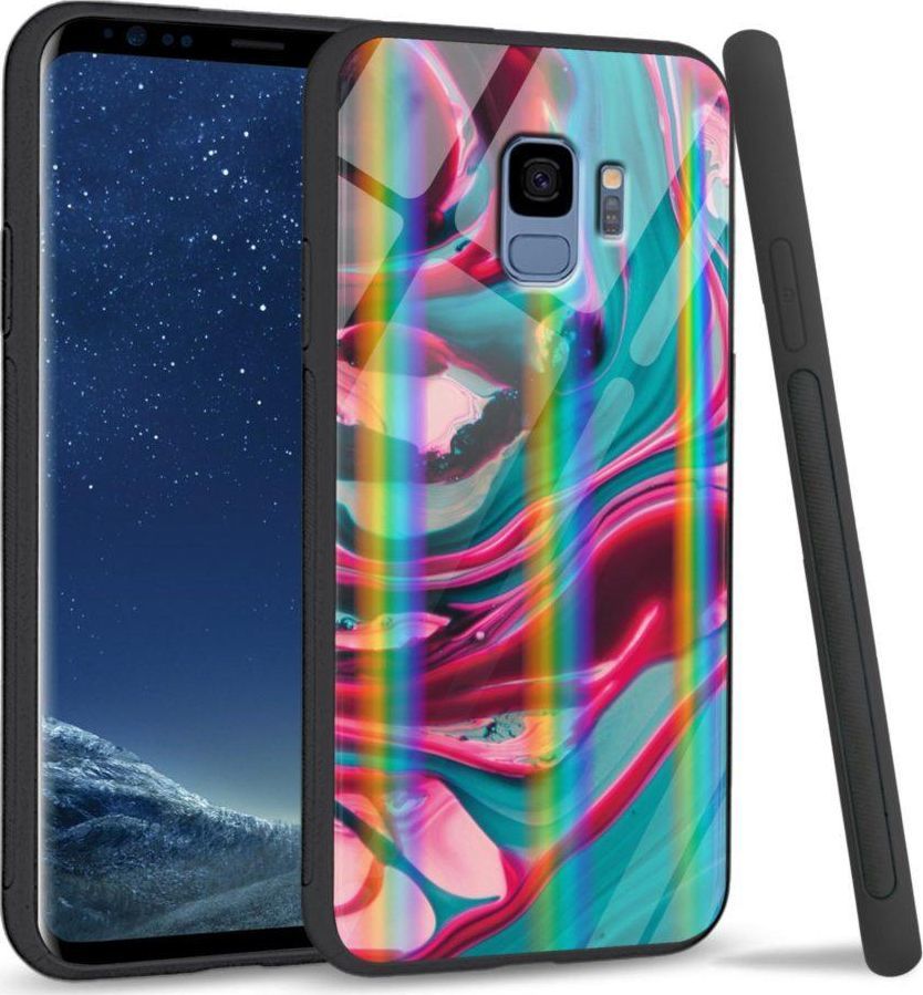 Mojworld Etui na Samsung S9 - Rainbow Series - Water color abstract 1
