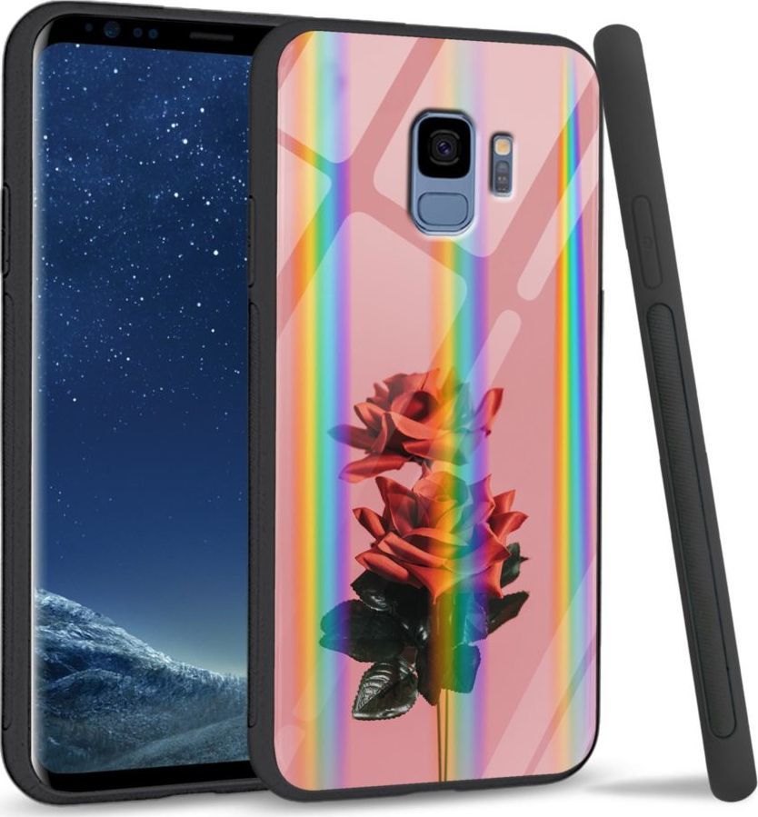 Mojworld Etui na Samsung S9 - Rainbow Series - Rose love 1