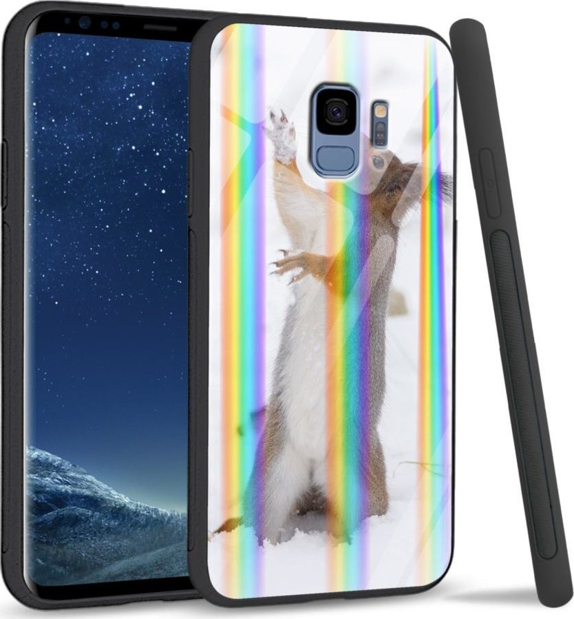 Mojworld Etui na Samsung S9 - Rainbow Series - Snow squirrel 1