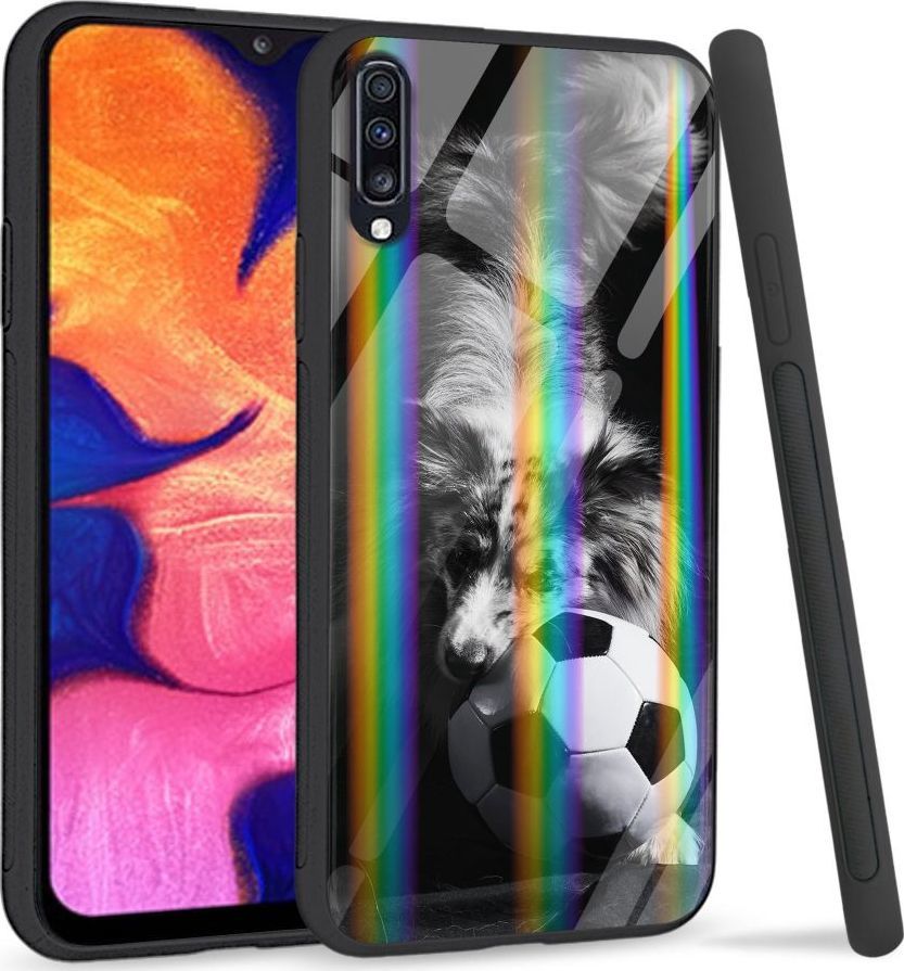 Mojworld Etui na Samsung A70 - Rainbow Series - Dog with ball 1