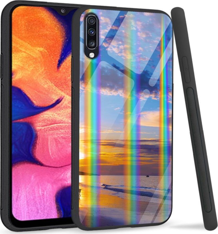 Mojworld Etui na Samsung A70 - Rainbow Series - Beach sky 1