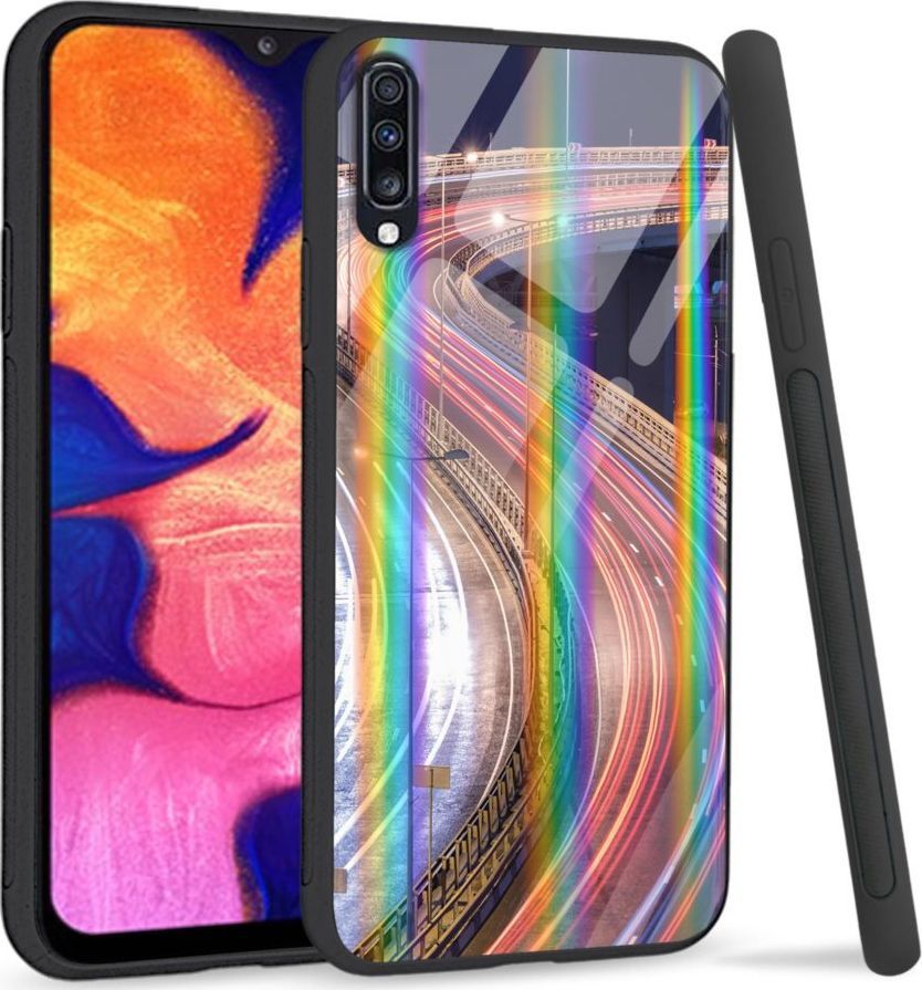 Mojworld Etui na Samsung A70 - Rainbow Series - Night Lights 1