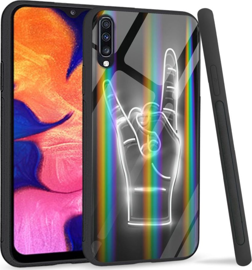 Mojworld Etui na Samsung A70 - Rainbow Series - We Rock 1