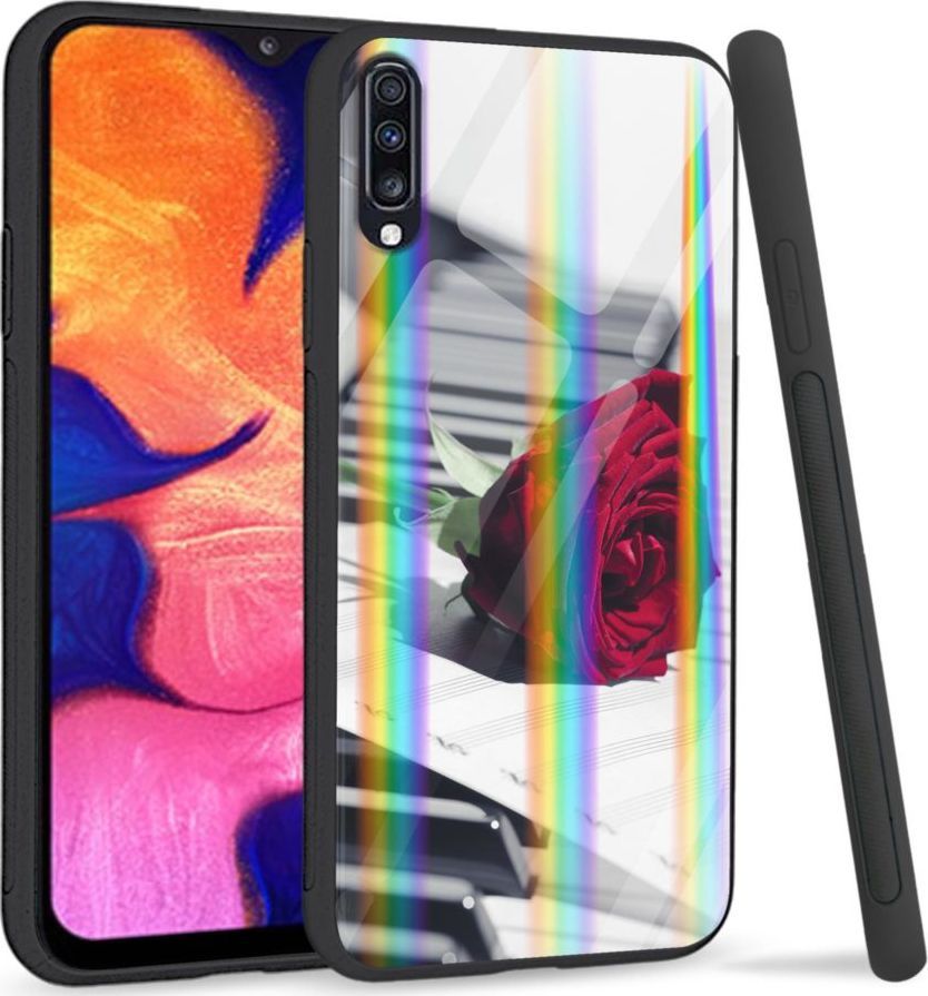 Mojworld Etui na Samsung A70 - Rainbow Series - Rose Piano 1