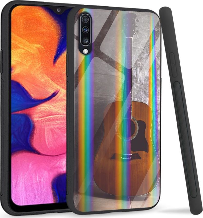Mojworld Etui na Samsung A70 - Rainbow Series - Guitar 1