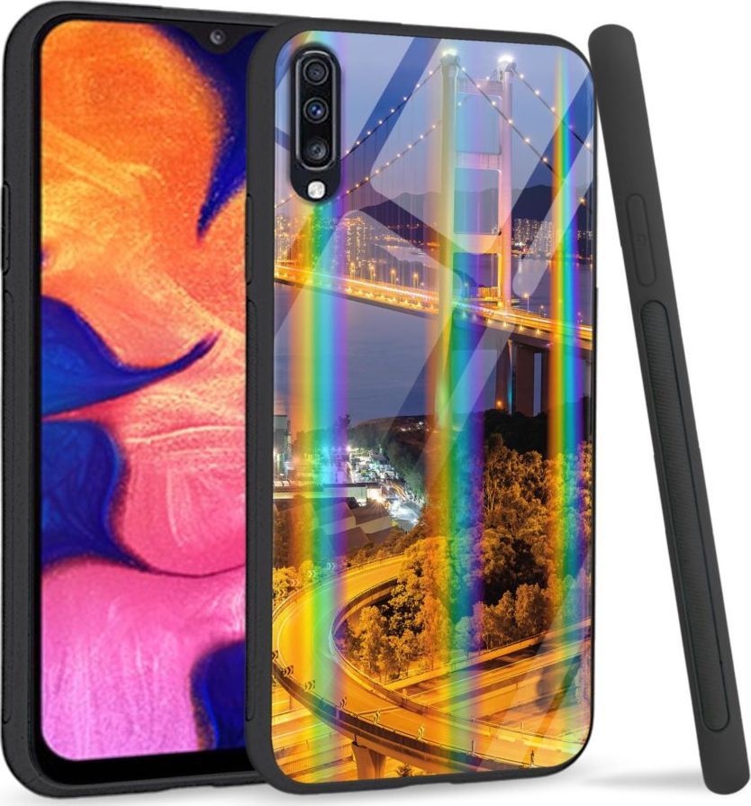 Mojworld Etui na Samsung A70 - Rainbow Series - Bridges 1