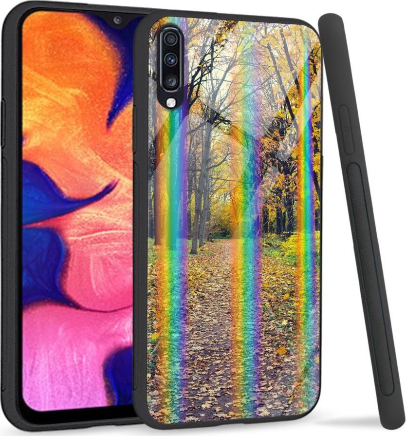 Mojworld Etui na Samsung A70 - Rainbow Series - Walk in Park 1