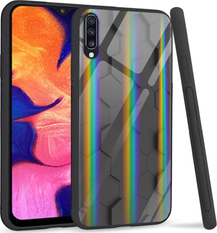Mojworld Etui na Samsung A70 - Rainbow Series - Honeycomb Pattern 1