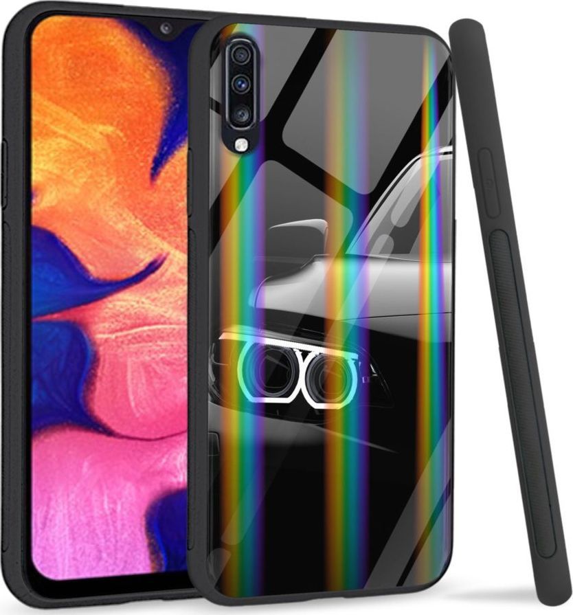 Mojworld Etui na Samsung A70 - Rainbow Series - Car Headlights 1