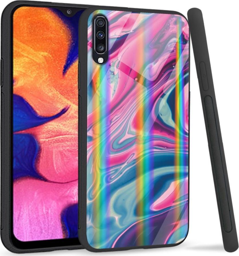 Mojworld Etui na Samsung A70 - Rainbow Series - Liquid Abstract 1