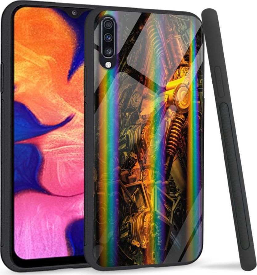 Mojworld Etui na Samsung A70 - Rainbow Series - Machine world 1