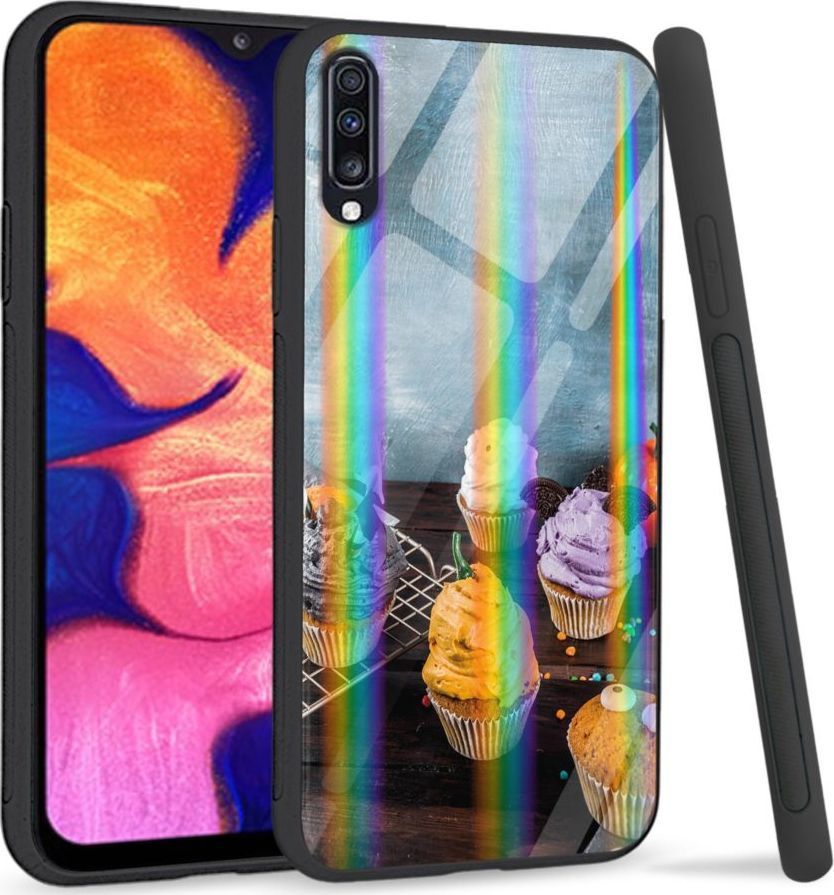 Mojworld Etui na Samsung A70 - Rainbow Series - Icecream cupcakes 1