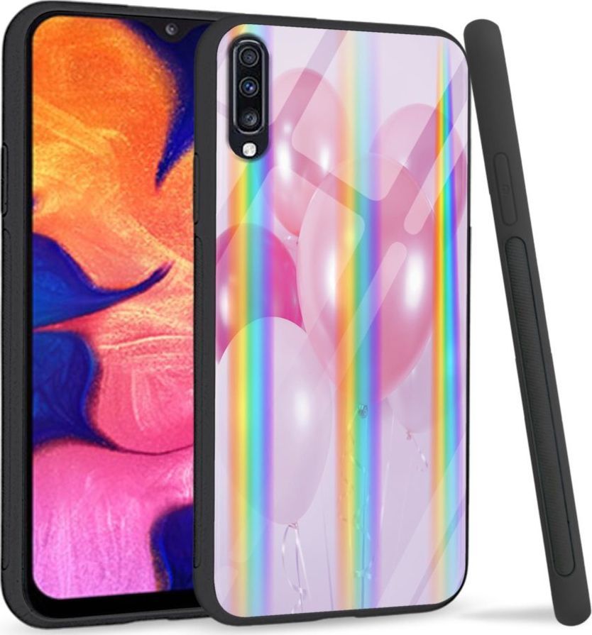 Mojworld Etui na Samsung A70 - Rainbow Series - Pink Balloons 1