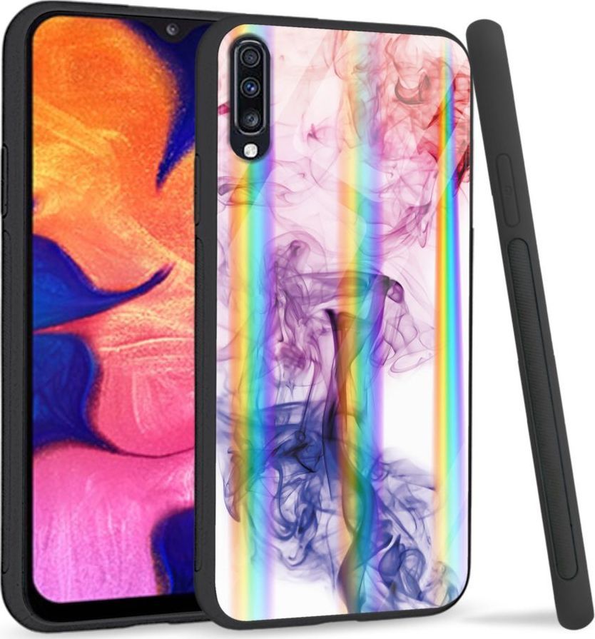 Mojworld Etui na Samsung A70 - Rainbow Series - Smoke abstract 1