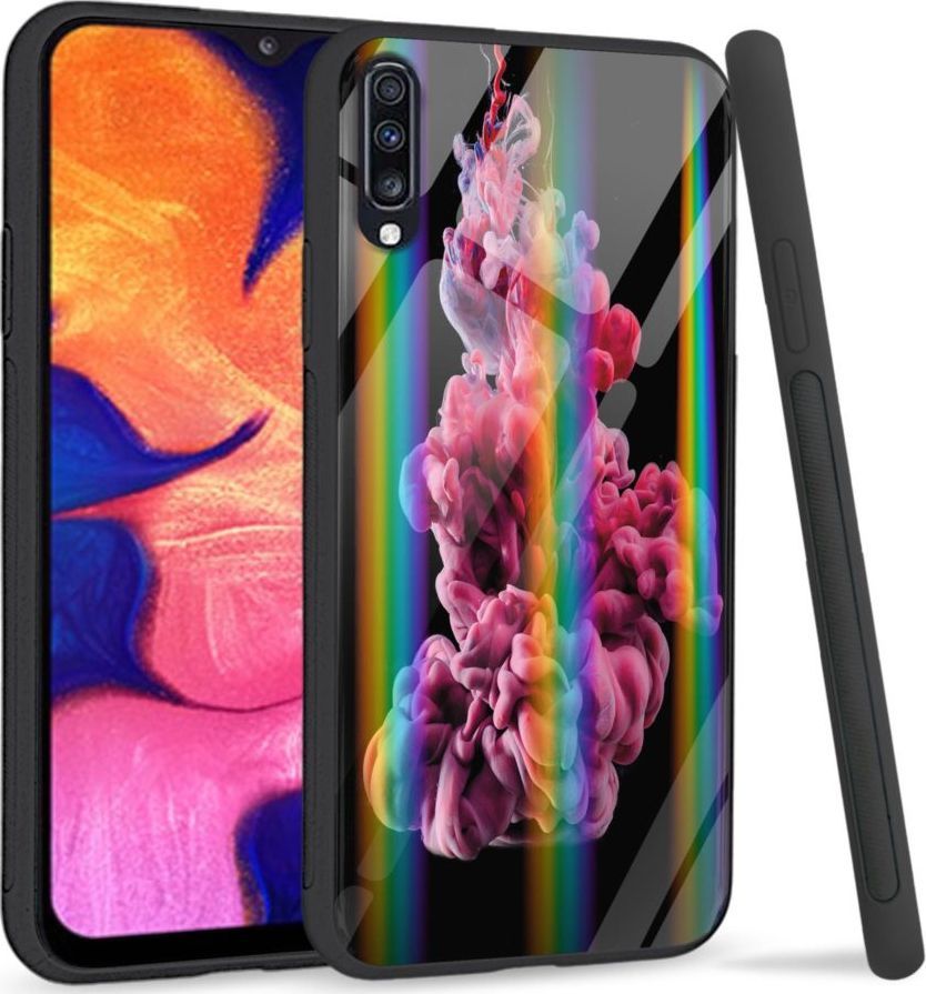 Mojworld Etui na Samsung A70 - Rainbow Series - Water smoke 1