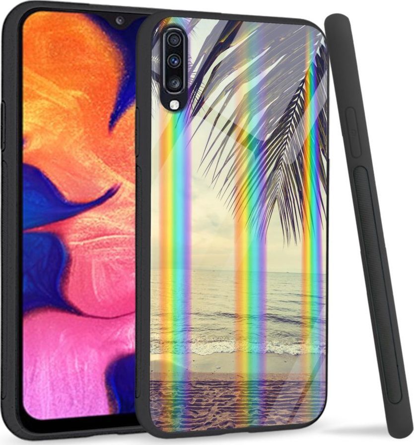 Mojworld Etui na Samsung A70 - Rainbow Series - Beach side 1