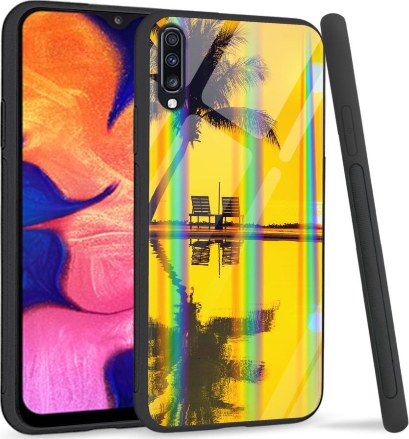 Mojworld Etui na Samsung A70 - Rainbow Series - Yellow sunset 1