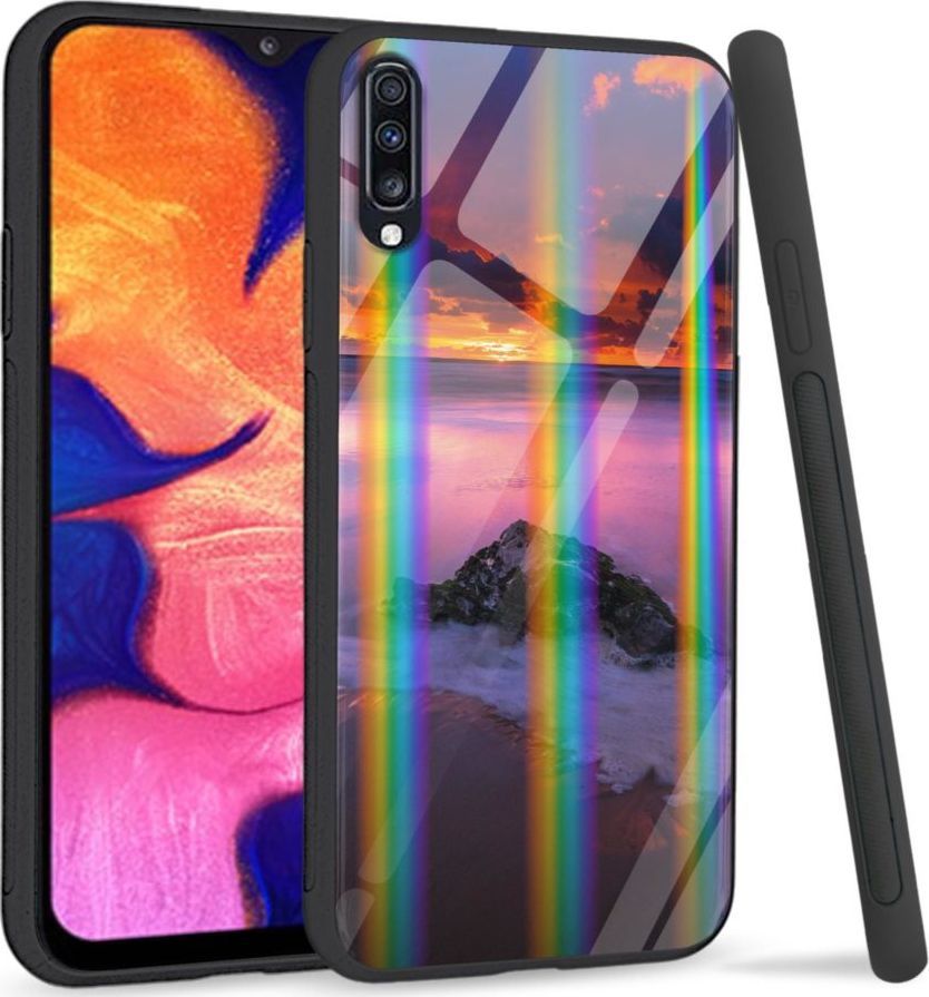 Mojworld Etui na Samsung A70 - Rainbow Series - Sunset beach 1
