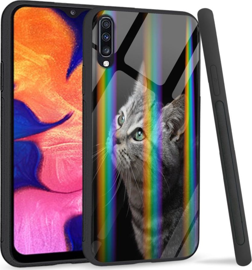 Mojworld Etui na Samsung A70 - Rainbow Series - My kitty friend 1