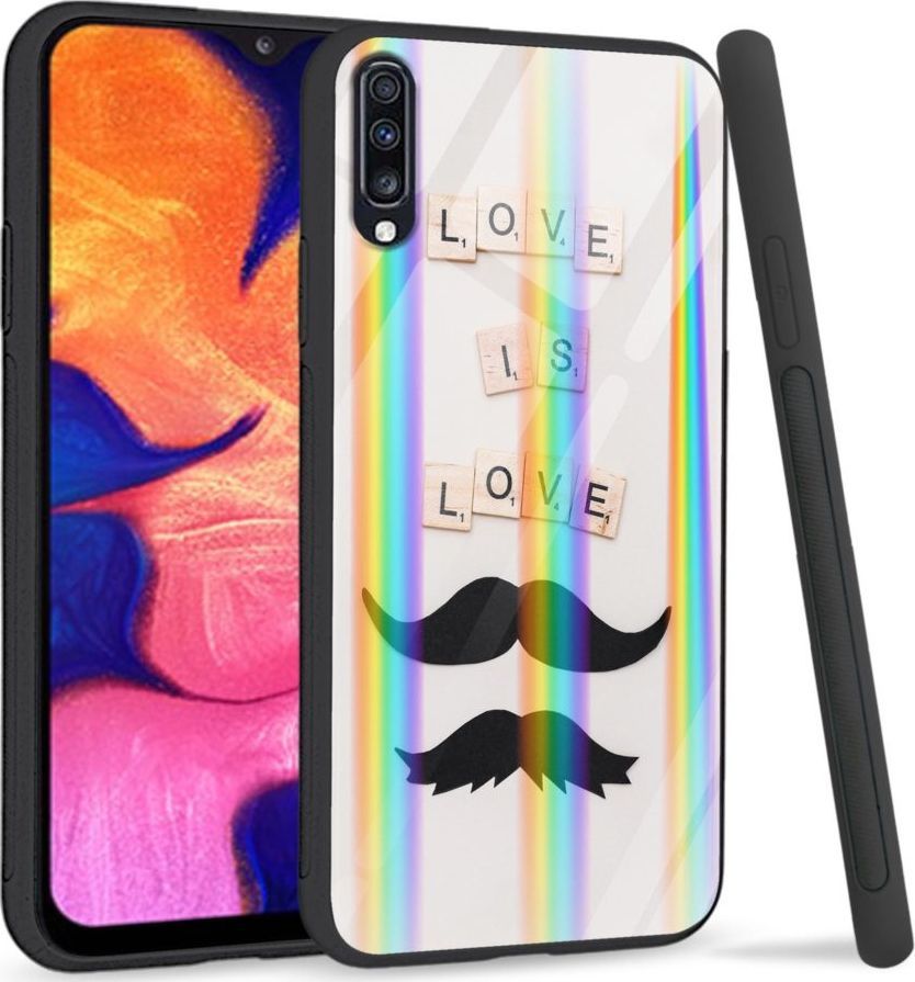 Mojworld Etui na Samsung A70 - Rainbow Series - Love is love 1