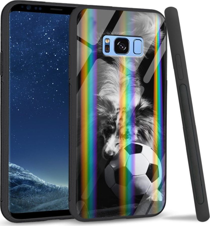 Mojworld Etui na Samsung S8 Plus - Rainbow Case - Dog with ball 1
