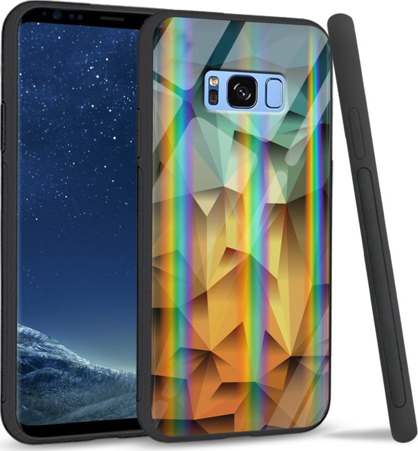 Mojworld Etui na Samsung S8 Plus - Rainbow Case - Polygonal 1