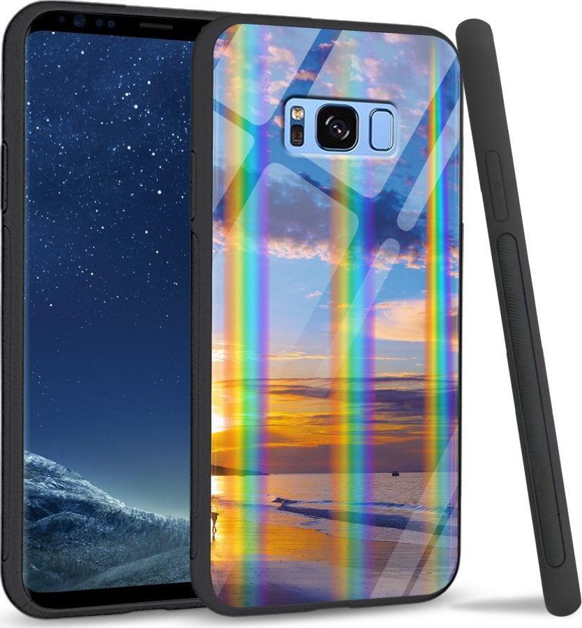 Mojworld Etui na Samsung S8 Plus - Rainbow Case - Beach sky 1