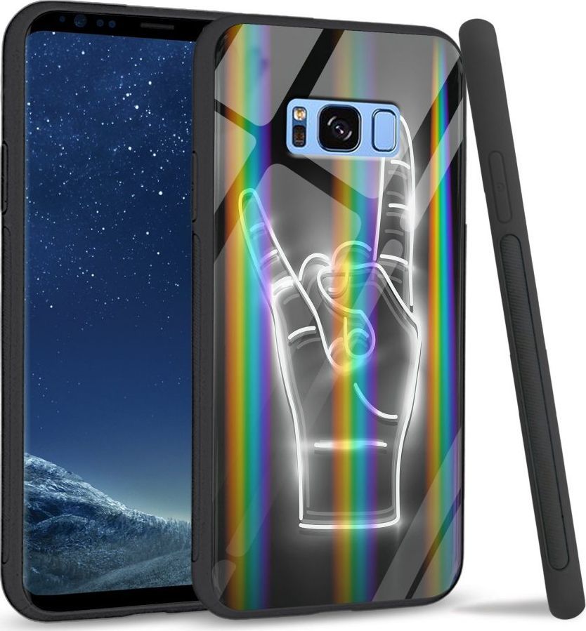 Mojworld Etui na Samsung S8 Plus - Rainbow Case - We Rock 1