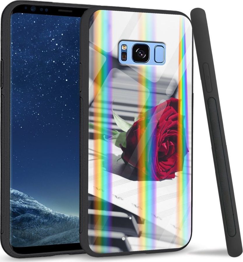 Mojworld Etui na Samsung S8 Plus - Rainbow Case - Rose Piano 1