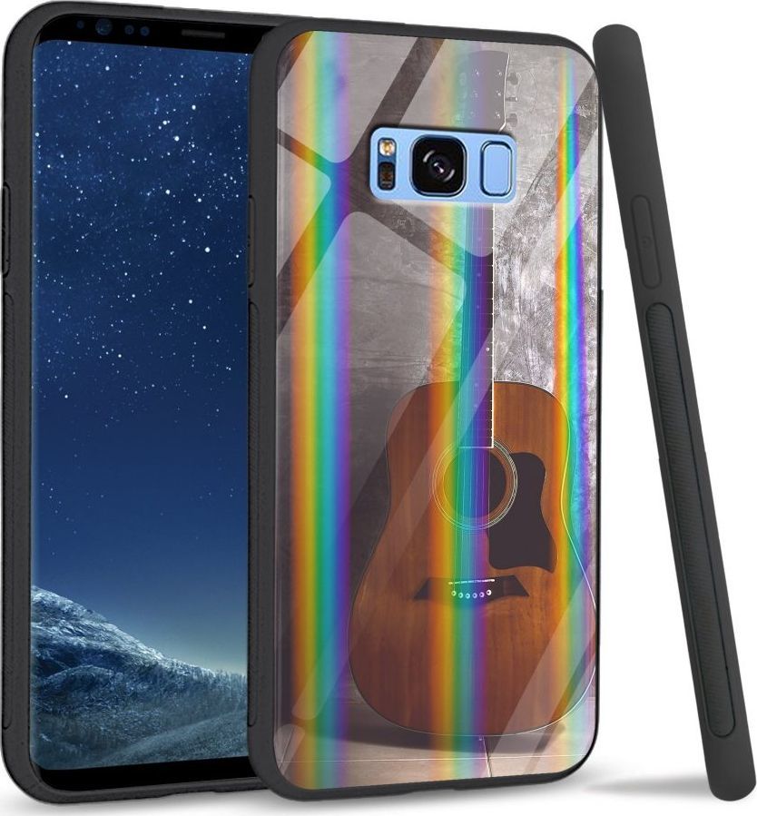 Mojworld Etui na Samsung S8 Plus - Rainbow Case - Guitar 1